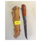 VINTAGE FISHING KNIFE WITH SHEATH