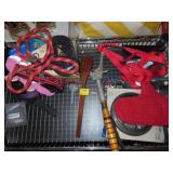 GROUPING: DOGGIE SUPPLIES AND SKEET THROWER