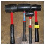 4 RUBBER MALLETS