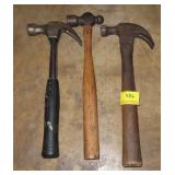 3 HAMMERS: 2 CLAW AND 1 BALL PEEN