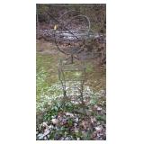 METAL GARDEN ARMILLARY SPHERE ON STAND