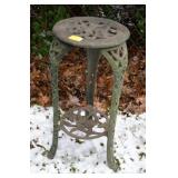 12" ROUND WROUGHT IRON PATION PLANT STAND