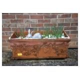 TERRA COTTA PLANTER AND RABBIT
