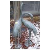 2 ALUMINUM CRANES (WATER BIRDS)