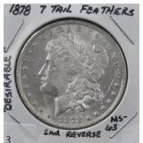 1878 MORGAN 7 TAIL FEAHTERS (2ND REVERSE)