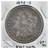 1892-S MORGAN "KEY DATE"