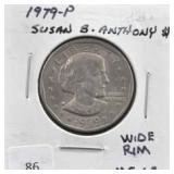 1979-P SUSAN B. ANTHONY DOLLAR "WIDE RIM"