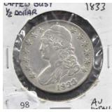 1833 CAPPED BUST HALF DOLLAR