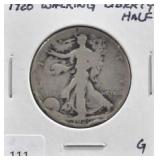1920 WALKING LIBERTY HALF