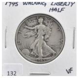 1945 WALKING LIBERTY HALF