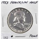 1953 FRANKLIN HALF "PROOF"