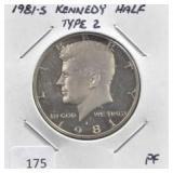 1981-S KENNEDY HALF "PROOF"
