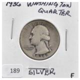 1936 WASHINGTON QUARTER