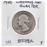1940 WASHINGTON QUARTER