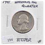 1941 -D WASHINGTON QUARTER