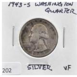 1943-S WASHINGTON QUARTER