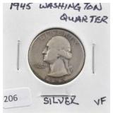 1945 WASHINGTON QUARTER