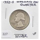 1952-S WASHINGTON QUARTER