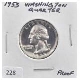 1953 WASHINGTON QUARTER "PROOF"