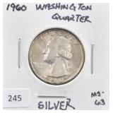 1960 WASHINGTON QUARTER