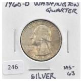 1960-D WASHINGTON QUARTER