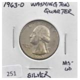 1963-D WASHINGTON QUARTER