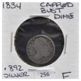1834 CAPPED BUST DIME