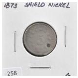 1873 SHIELD NICKEL