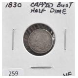 1830 CAPPED BUST HALF DIME