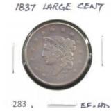 1837 LARGE CENT