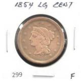 1854 LARGE CENT