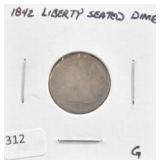 1842 LIBERTY SEATED DIME
