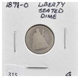 1891-O LIBERTY SEATED DIME