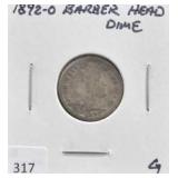 1892-O BARBER HEAD DIME