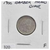 1900 BARBER HEAD DIME