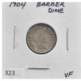 1904 BARBER HEAD DIME