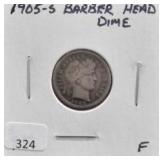 1905-S BARBER HEAD DIME