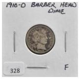 1910-D BARBER HEAD DIME