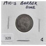 1910-S BARBER HEAD DIME