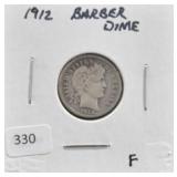 1912 BARBER HEAD DIME