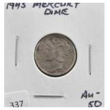 1943 MERCURY DIME