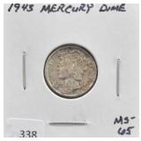 1943 MERCURY DIME