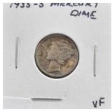 1935-S MERCURY DIME