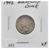 1942 MERCURY DIME