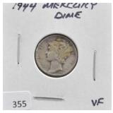1944 MERCURY DIME