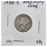 1938-S MERCURY DIME