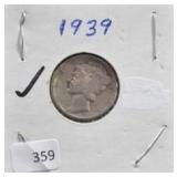 1939 MERCURY DIME