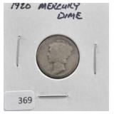 1920 MERCURY DIME