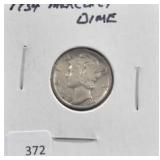 1934 MERCURY DIME