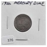 1920 MERCURY DIME